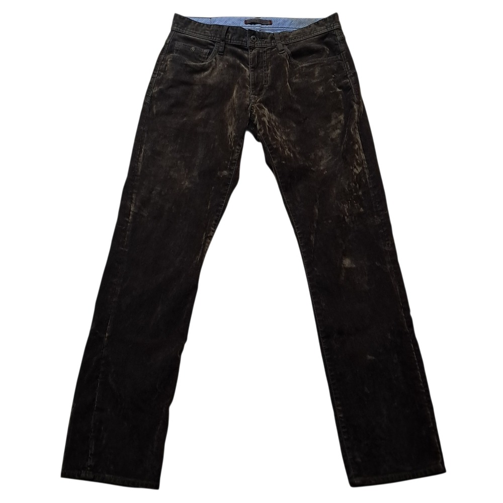 Robert Graham Corduroy Pants Mens 32 Brown Straight Leg Dark Academia Fall